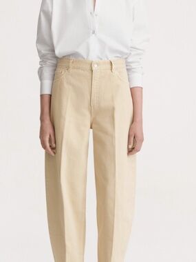 Toteme Denim Wide tapered leg denim washed beige size 24